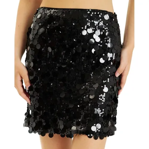 Short sequin skirt , female, Sizes: S, M, L - Alma en Pena - Modalova