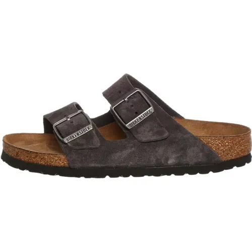 Soft Footbed Wildleder Sandale , Herren, Größe: 45 EU - Birkenstock - Modalova