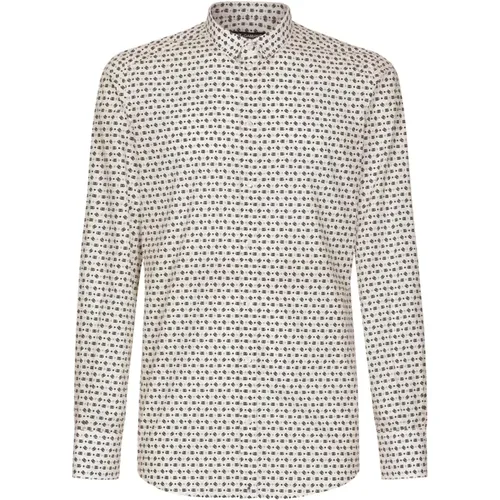 DG-Print Long-Sleeve Shirt , male, Sizes: 2XL, L, 3XL, XL - Dolce & Gabbana - Modalova