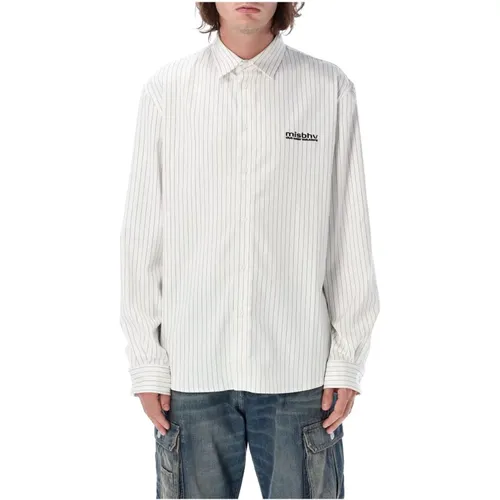 Classic Pinstripe Shirt Off White , male, Sizes: L, S - Misbhv - Modalova