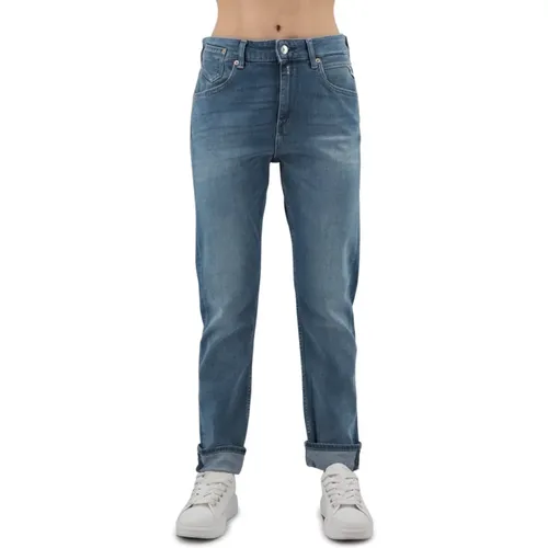Denim Marty Slim Boyfit Jeans , female, Sizes: W29, W28, W27 - Replay - Modalova