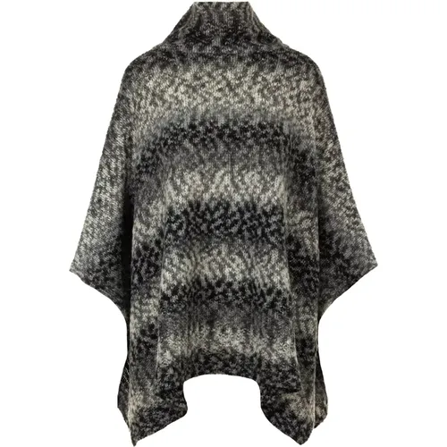 Hoher Kragen Cape Stil Pullover - Kangra - Modalova