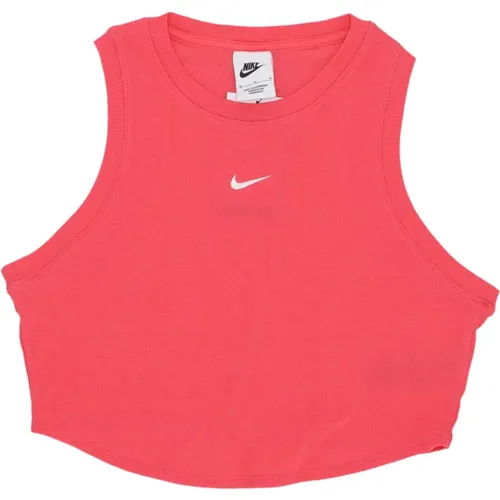 Essential Rib Crop Tank in Aster , Damen, Größe: S - Nike - Modalova