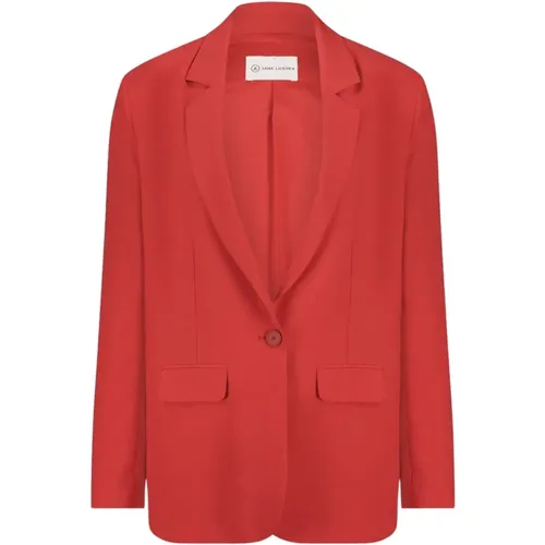 Roter Lima Blazer , Damen, Größe: M - Jane Lushka - Modalova