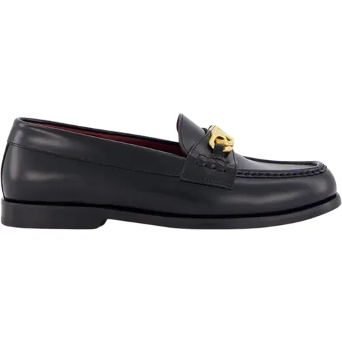 VLogo Chain Leather Loafers , male, Sizes: 6 UK - Valentino Garavani - Modalova