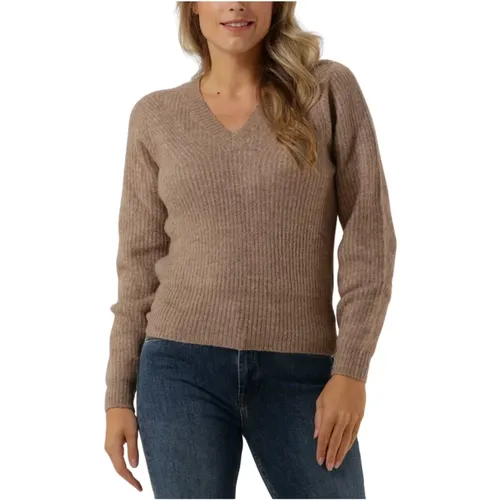 Nephele Knit Pullover Taupe Pullover , Damen, Größe: 2XL - Minus - Modalova