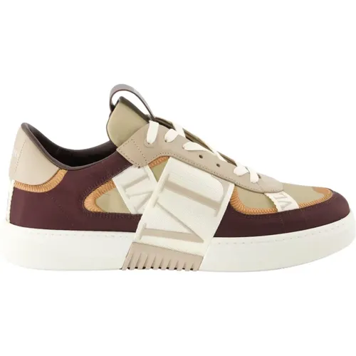 Leather Sneakers with Vltn Logo , male, Sizes: 8 UK - Valentino Garavani - Modalova