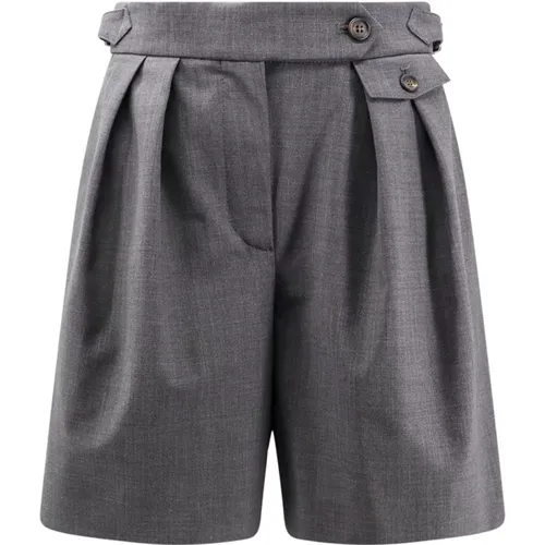 Woll-Bermuda-Shorts mit Falten - BRUNELLO CUCINELLI - Modalova