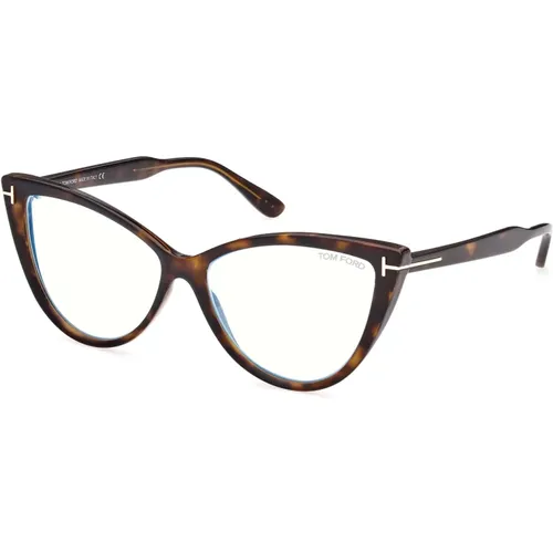 Stilvolle Brille Ft5843-B in Braun , Damen, Größe: 56 MM - Tom Ford - Modalova