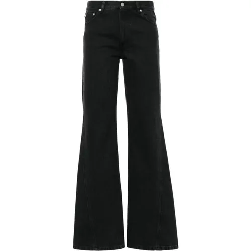 Schwarze Jeans mit geradem Bein , Damen, Größe: W28 - A.p.c. - Modalova