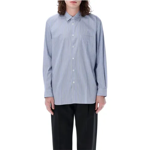 Striped Navy Shirt , male, Sizes: M, XL - Comme des Garçons - Modalova