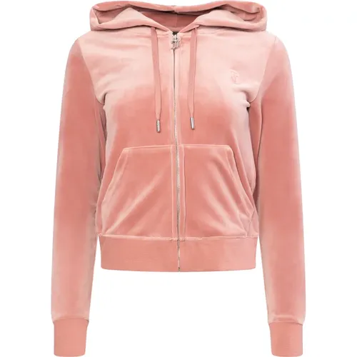 Classic Velour Zip Hoodie - Withered Rose , female, Sizes: S - Juicy Couture - Modalova