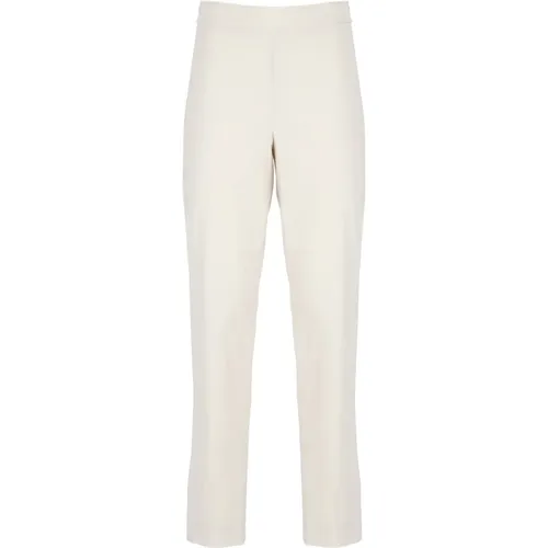Ivory Cotton Pants with Side Vents , female, Sizes: XS, S - BRUNELLO CUCINELLI - Modalova