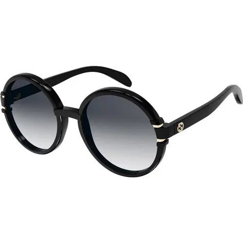 Runde Sonnenbrille Schwarz Modell 003 - Gucci - Modalova