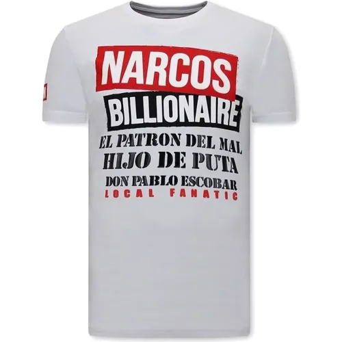 T-Shirt mit Druck Narcos Billionaire , Herren, Größe: 2XL - Local Fanatic - Modalova