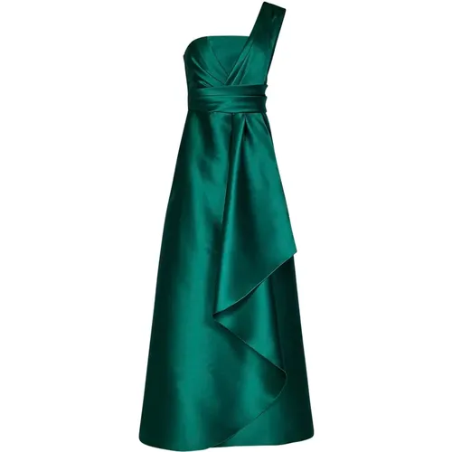 One Shoulder Draped Dress , female, Sizes: M, S - alberta ferretti - Modalova