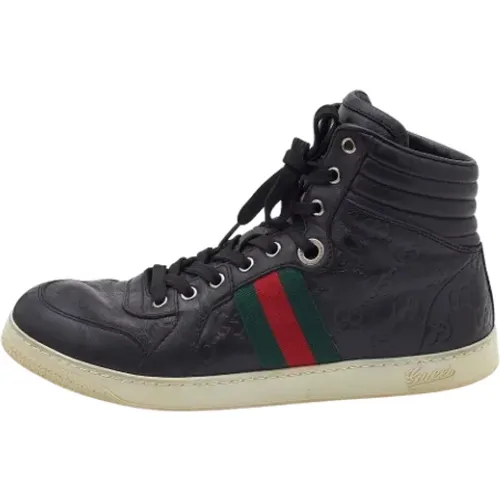 Pre-owned Leather sneakers , female, Sizes: 8 1/2 UK - Gucci Vintage - Modalova