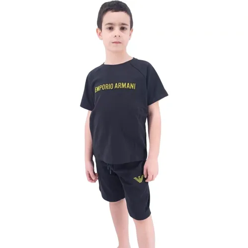 Sportanzug bestehend aus Kurzarm-T-Shirt und Bermuda-Shorts - Armani - Modalova
