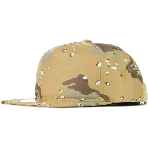 Flat Visor NBA Snapback Cap Sand Camo , male, Sizes: ONE SIZE - Mitchell & Ness - Modalova