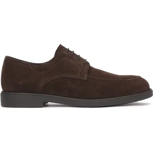 Casual Dunkelbraune Wildleder Derby Schuhe , Herren, Größe: 41 EU - Kazar - Modalova