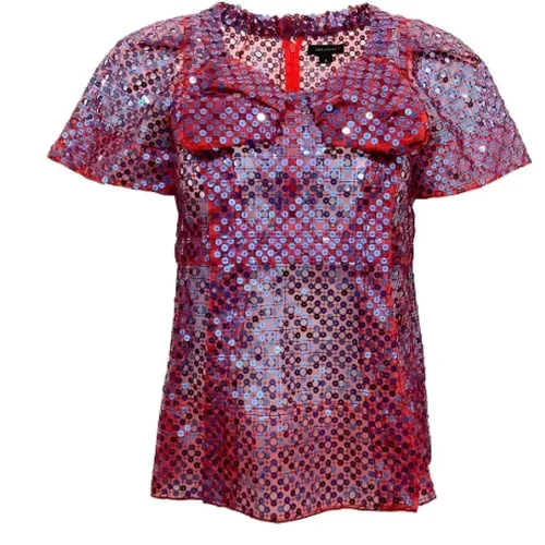 Rotes Polyester-Top - Hervorragender Zustand , Damen, Größe: 2XS - Marc Jacobs Pre-owned - Modalova