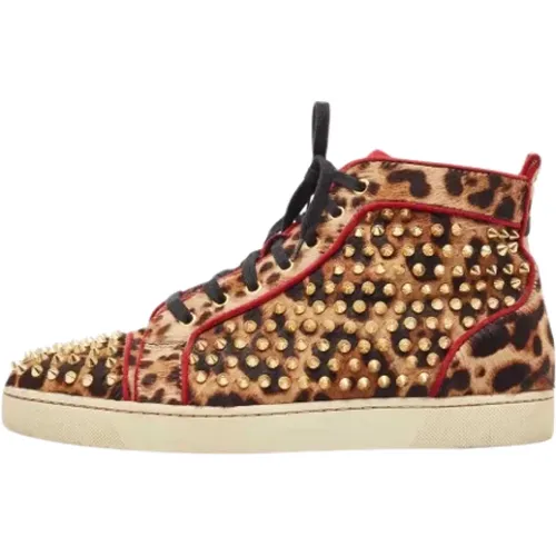 Pre-owned Fabric sneakers , male, Sizes: 9 UK - Christian Louboutin Pre-owned - Modalova