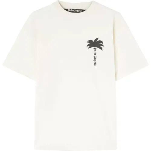 Baumwoll-T-Shirts mit Palmenprint , Herren, Größe: S - Palm Angels - Modalova