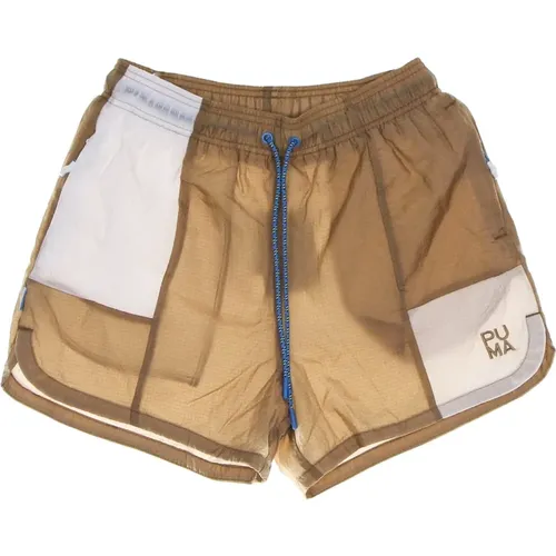 Modische Gewebte Tigers Eye Shorts , Damen, Größe: XS - Puma - Modalova