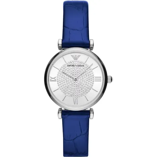 Sophisticated Leather Watch , female, Sizes: ONE SIZE - Emporio Armani - Modalova