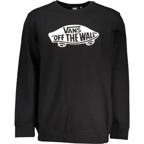 Schwarzer Langarm-Sweatshirt mit Logo-Print , Herren, Größe: M - Vans - Modalova