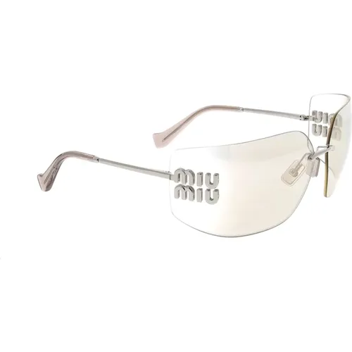 Stylische Sonnenbrille mit Einzigartigem Design - Miu Miu - Modalova