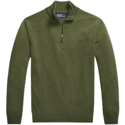 Merinowolle Halb-Zip Pullover , Herren, Größe: 2XL - Polo Ralph Lauren - Modalova