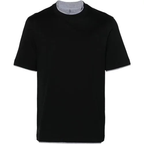 T-Shirts , male, Sizes: M, 2XL - BRUNELLO CUCINELLI - Modalova