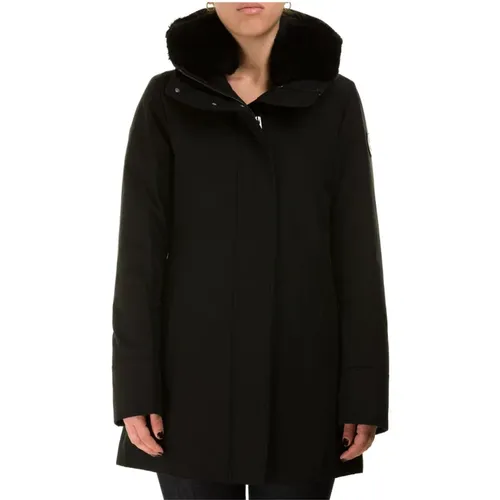 Schwarze Faux Fur Parka Woolrich - Woolrich - Modalova