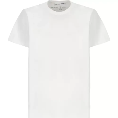 Weiße Baumwoll-T-Shirt mit Logo , Herren, Größe: L - Comme des Garçons - Modalova