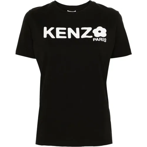 Schwarzes Logo Print T-shirt , Damen, Größe: S - Kenzo - Modalova