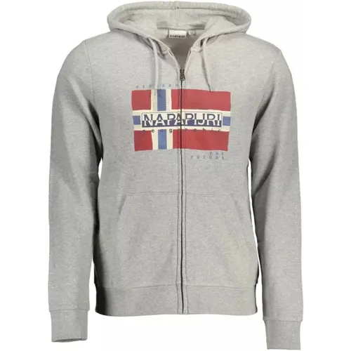 Hooded Sweatshirt with Zip Pocket , male, Sizes: 2XL - Napapijri - Modalova