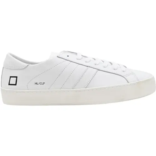Weiße Low-Calf-Sneakers , Herren, Größe: 45 EU - D.a.t.e. - Modalova