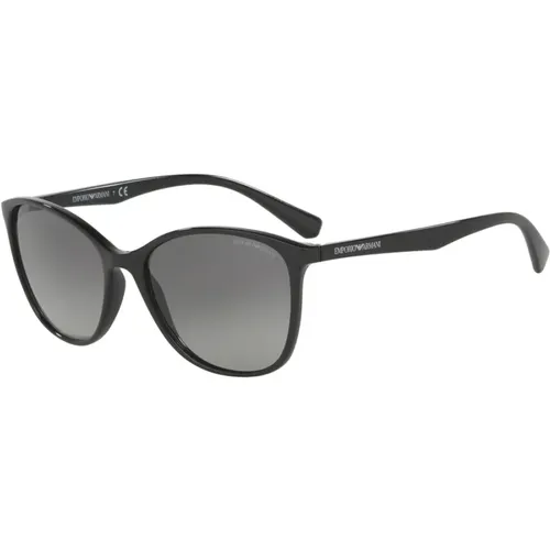 Ea4073-501711 Sonnenbrille Schwarz Grau Verlauf , Damen, Größe: 56 MM - Emporio Armani - Modalova