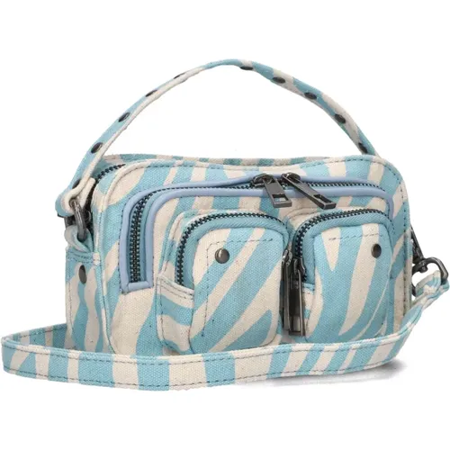 Blau Canvas Schultertasche Helena - Núnoo - Modalova