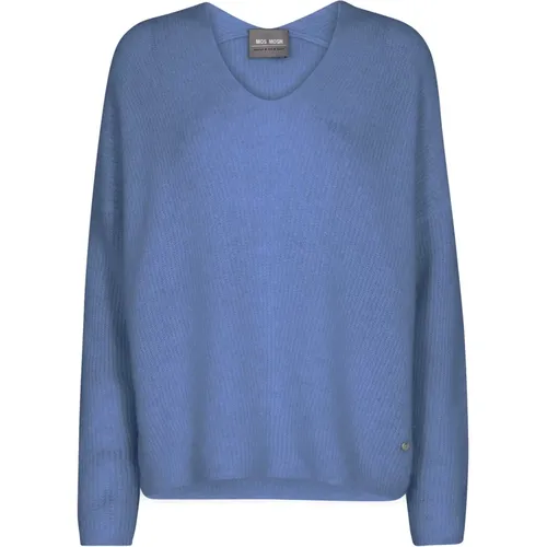 Soft V-Neck Knit Sweater 153900 Quiet Harbor , female, Sizes: XL, L - MOS MOSH - Modalova