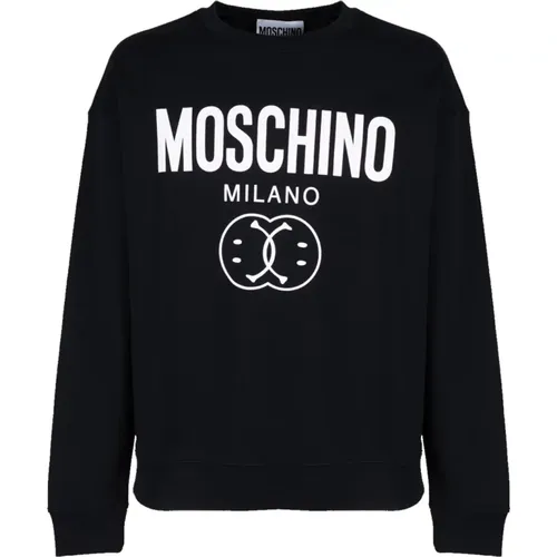 Double Smile Sweatshirt , male, Sizes: L, M, 2XL - Moschino - Modalova