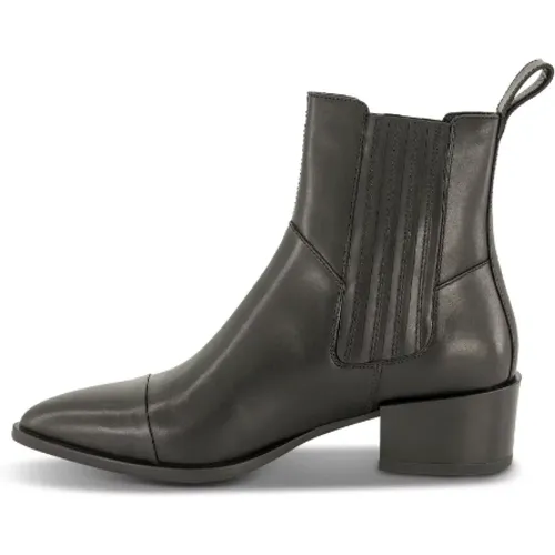 Schwarze Lederstiefel mit elastischem Verschluss , Damen, Größe: 38 EU - Vagabond Shoemakers - Modalova