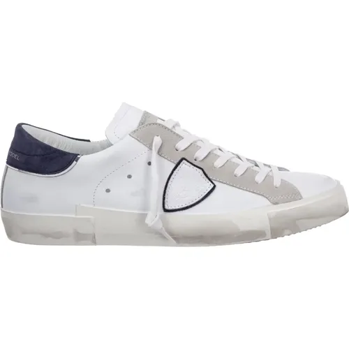 Distressed Lace-Up Sneakers , male, Sizes: 11 UK - Philippe Model - Modalova