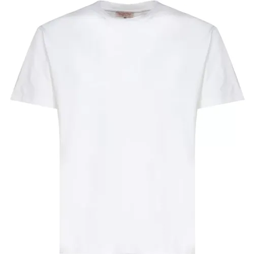 Weiße T-Shirts und Polos mit 98% Baumwolle , Herren, Größe: S - Valentino Garavani - Modalova