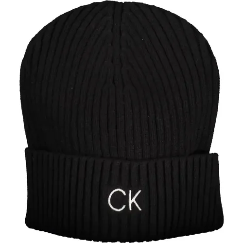 Schwarze Herren Bestickte Logo Beanie - Calvin Klein - Modalova