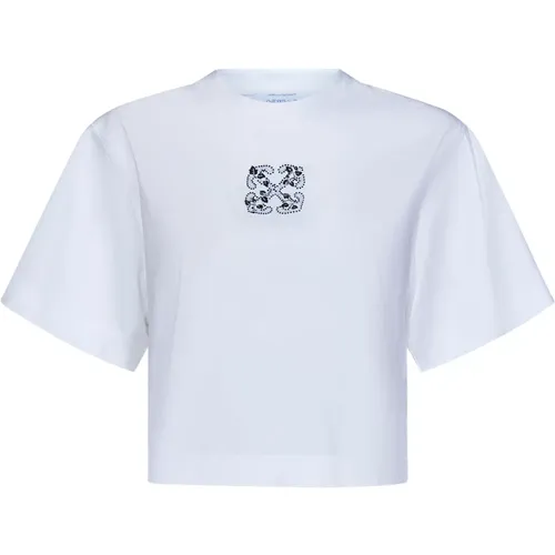 Off , Womens Clothing T-Shirts Polos Ss24 , female, Sizes: S - Off White - Modalova