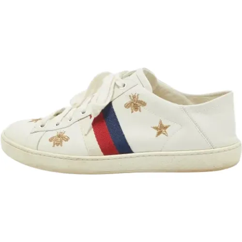 Pre-owned Leather sneakers , female, Sizes: 5 UK - Gucci Vintage - Modalova