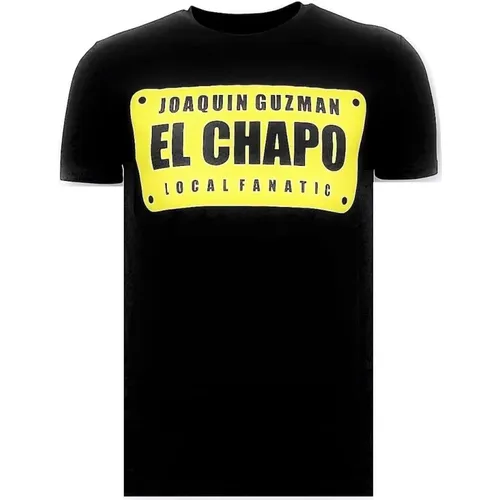 Luxus T-Shirt - Joaquin El Chapo Guzman , Herren, Größe: M - Local Fanatic - Modalova