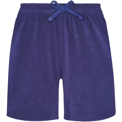 Schildkrötenbestickte Baumwollshorts Damen , Damen, Größe: M - Vilebrequin - Modalova